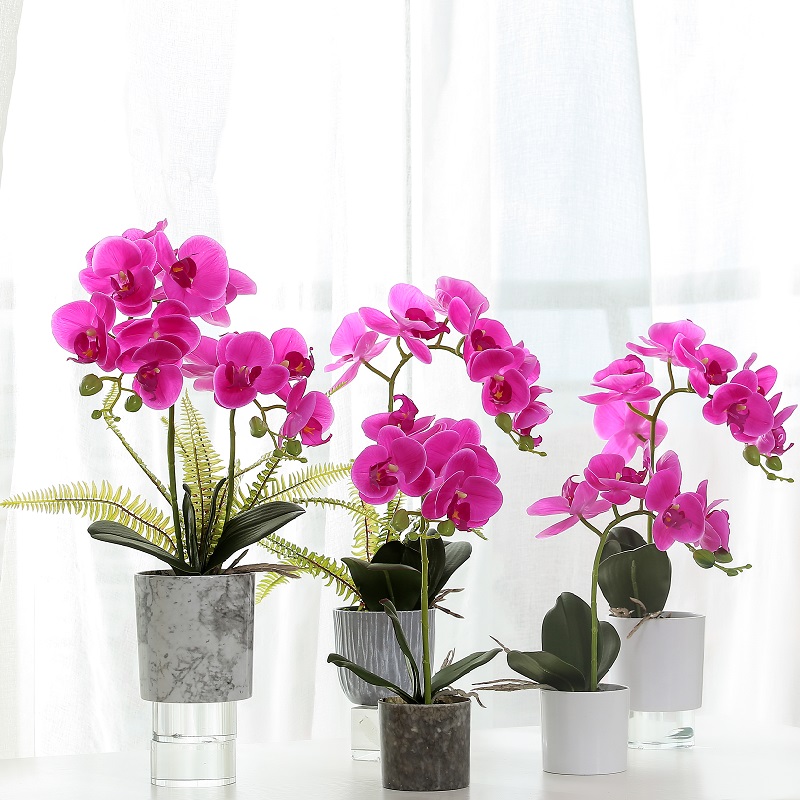 Hot Selling Red Potted Artificial Orchid met hoge kwaliteit