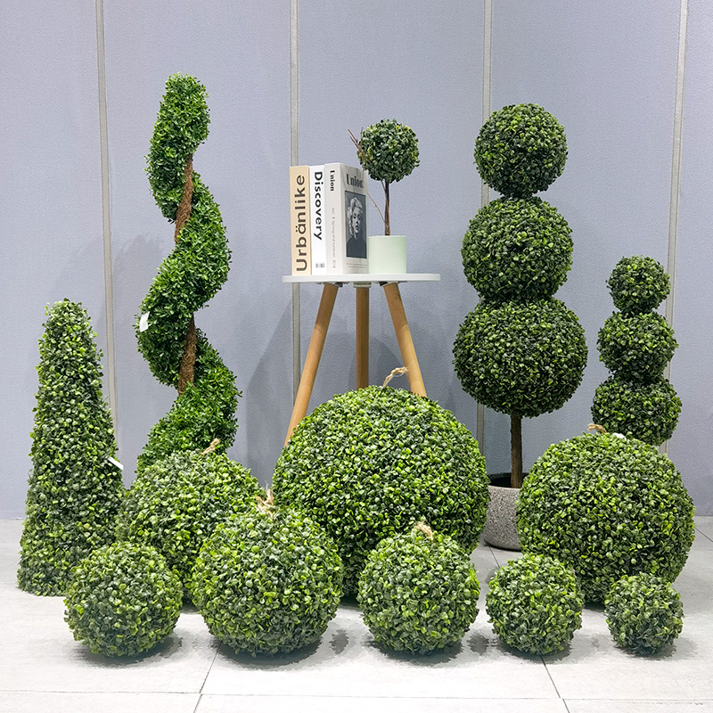 Factory Direct Faux buxus Buxus Duurzaam alleseizoen veilig en onschadelijk kunstmatige grasbal voor tuinleverancier Bruiloft Decor